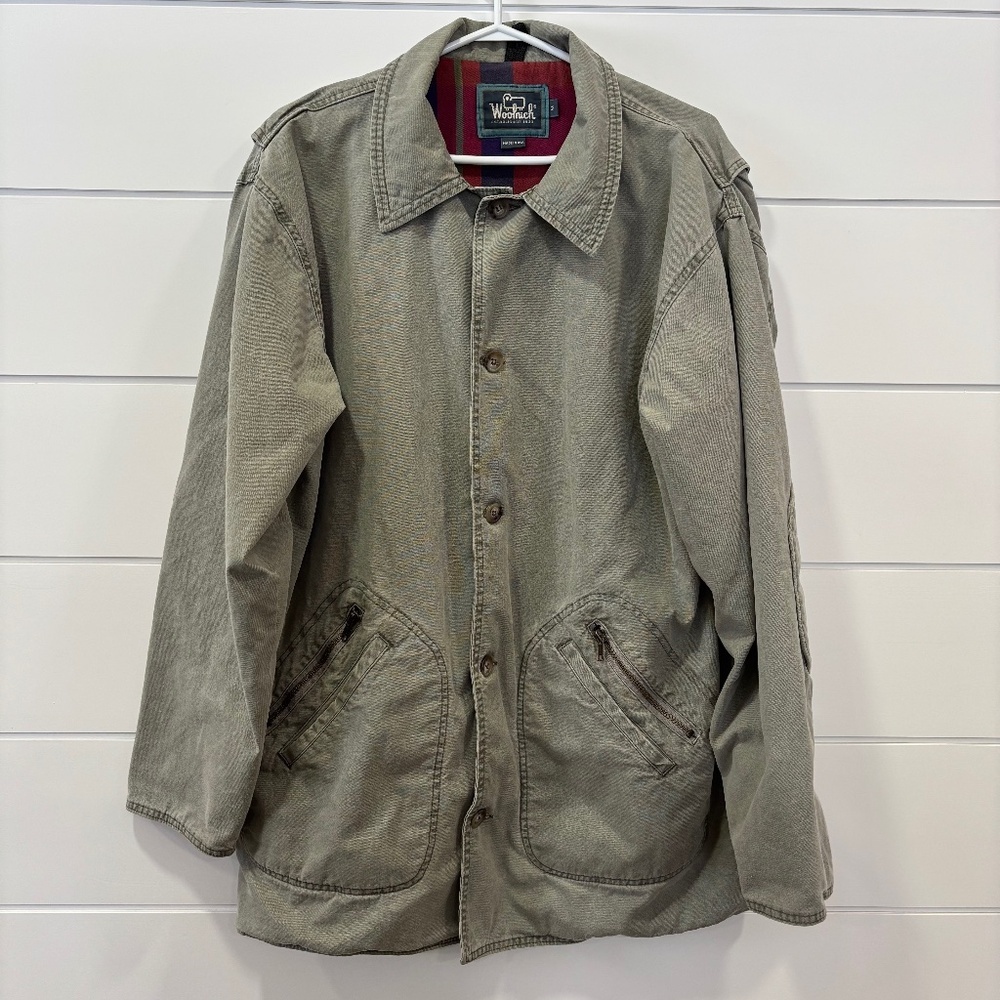 Vintage Woolrich made in USA lined chore utility jacket lined size M